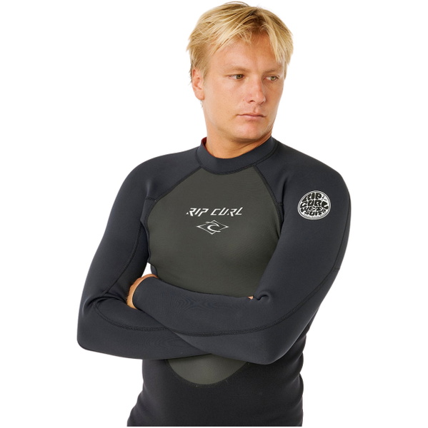 2026 Rip Curl Mens Omega 1.5mm Long Sleeve Jacket 12OMWJ - Black